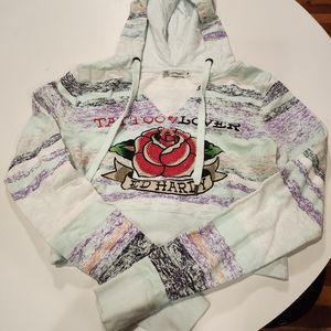 Ed Hardy Size Small Cropped Sweatshirt Size S